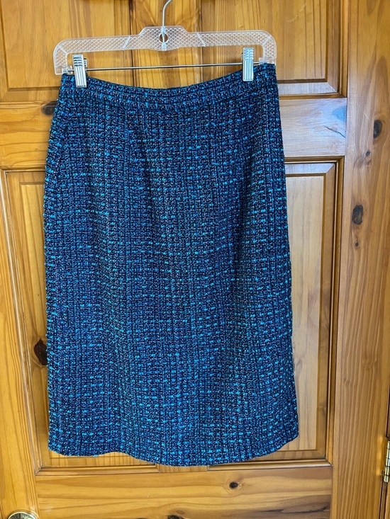 Appleseed's Dresses & Skirts - Appleseed's Navy and Teal Tweed Pencil Skirt